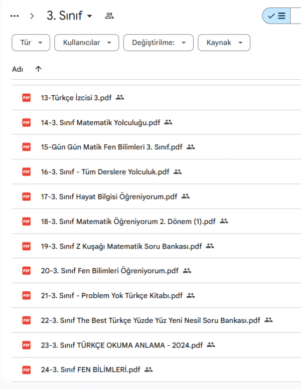 24 Adet 3. Sınıf Test Kitabı - Görsel 3