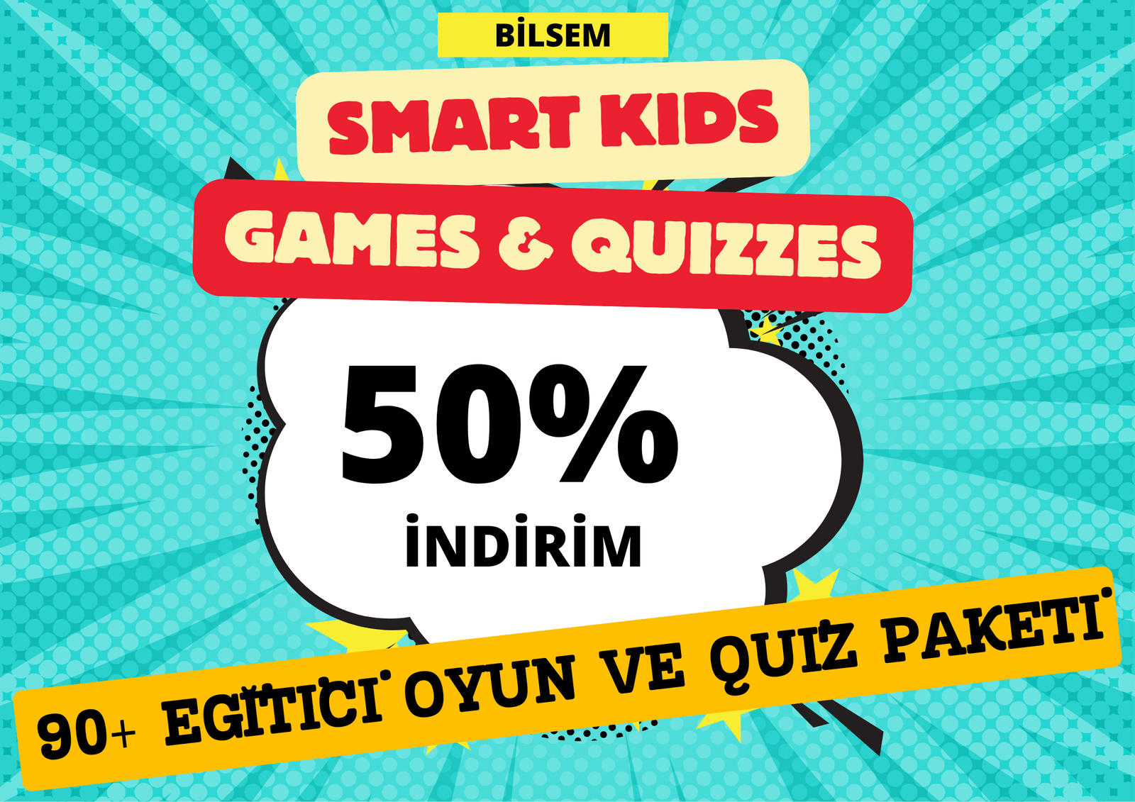 Smart Kids Games & Quizzes – 90+ Eğitici Oyun ve Quiz Paketi
