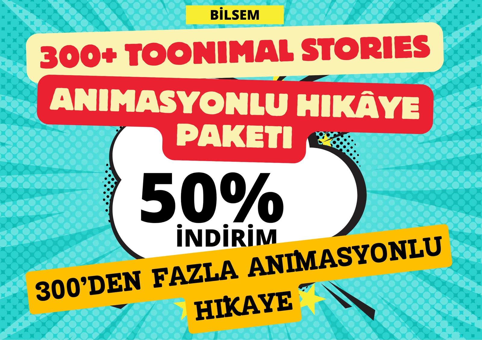 300+ Toonimal Stories – Çocuklar İçin Animasyonlu Hikâye Paketi