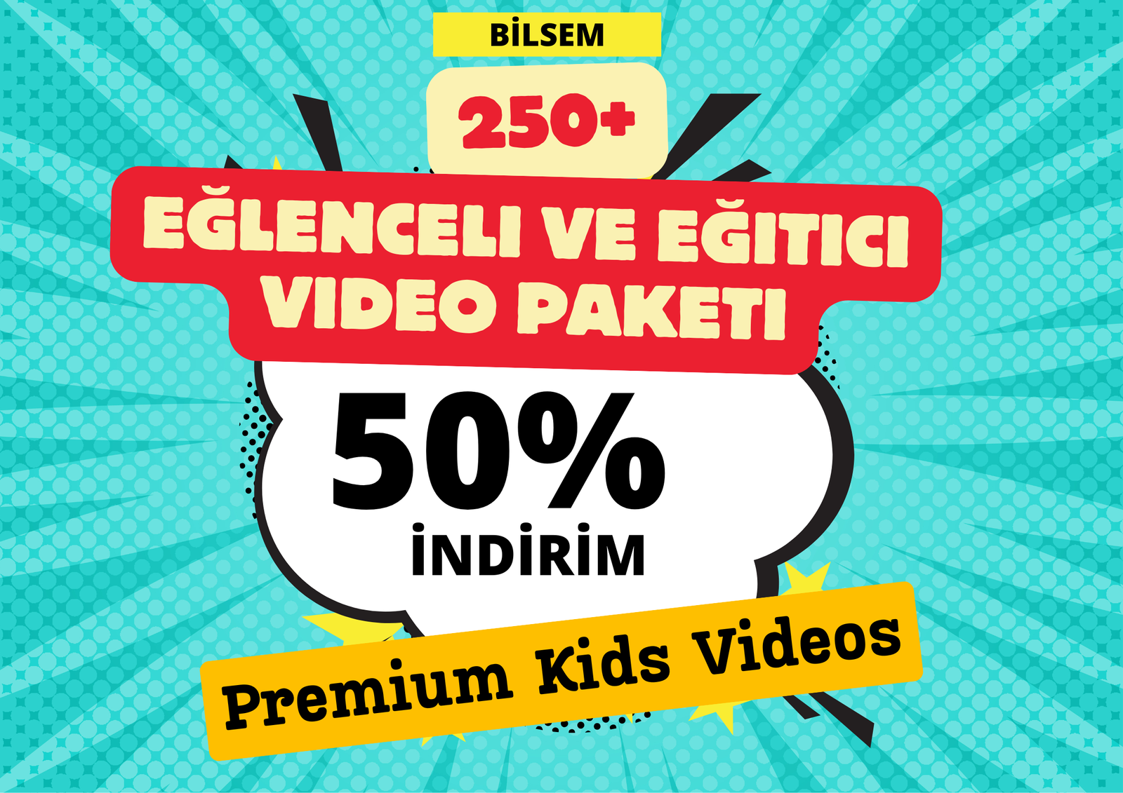 250+ Premium Kids Videos – Eğlenceli ve Eğitici Video Paketi